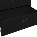 ZNTS Filing Cabinet Black 90x46x164 cm Steel 336300