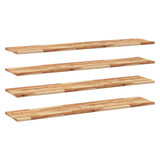 Floating Shelves 4 pcs 140x30x2 cm Oil Finished Solid Wood Acacia 3279546