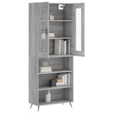 Highboard Grey Sonoma 69.5x34x180 cm Engineered Wood 3198703
