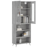 Highboard Grey Sonoma 69.5x34x180 cm Engineered Wood 3198703