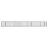 Gabion Basket with Cover 1050x100x100 cm Galvanised Iron 3295209