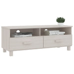TV Cabinet HAMAR White 106x40x40 cm Solid Wood Pine 340469