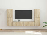 TV Cabinet Set 6 pcs Sonoma Oak Engineered Wood 3409107