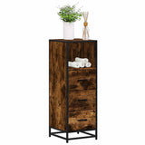 ZNTS Bathroom Cabinet Smoked Oak 35x37.5x100 cm Engineered Wood 849251