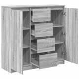 Sideboard with Drawers Grey Sonoma 100.5x35x98.5 cm Engineered Wood 3328458