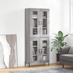 Highboard Grey Sonoma 69.5x34x180 cm Engineered Wood 3198287