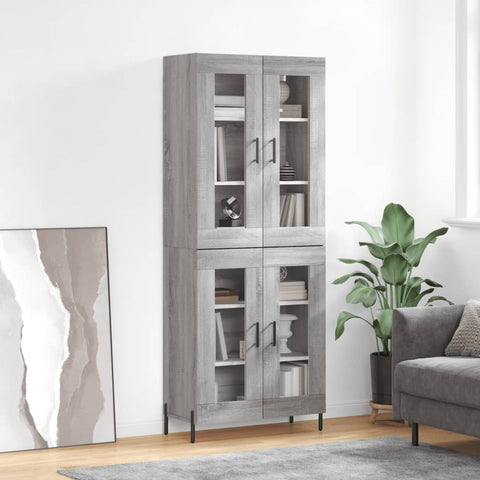 Highboard Grey Sonoma 69.5x34x180 cm Engineered Wood 3198287