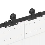 Sliding Door Hardware Kit 427 cm Steel Black 3295784
