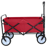 Folding Hand Trolley Manual Red 94 x 53 x 99 cm Oxford Cloth 42020661