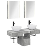 Bathroom Cabinet Set 5 pcs Concrete Grey Engineered Wood 3406290