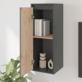 Wall Cabinet Grey 30x30x80 cm Solid Wood Pine 813499