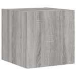 ZNTS 4 Piece TV Wall Units with LED Grey Sonoma Engineered Wood 3216823