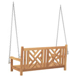 Garden Swing Bench 114 x 60 x 64 cm Solid Teak Wood 42001969