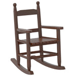 Rocking Chairs for Children 2 pcs Brown Solid Wood Poplar 3281599