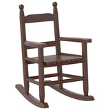 Rocking Chairs for Children 2 pcs Brown Solid Wood Poplar 3281599