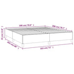 ZNTS Bed Frame without Mattress Black 180x200 cm Super King Super King Velvet 349886