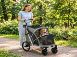Dog Stroller, Easy Folding Pet Stroller for Small and Medium Dogs with Shock Absorption, Maximum T3398P550286