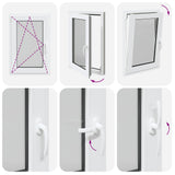 Basement Window RISOR 60 x 100 cm PVC and Glass White 42047237