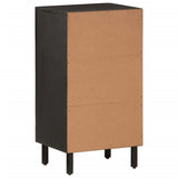 Side Cabinet Black 40x33x75 cm Solid Wood Mango 356843