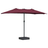 Garden Parasol Bordeaux Red 385 x 209 x 244 cm Polyester 42003287