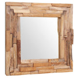 Decorative Mirror Teak 60x60 cm Square 244562