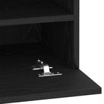 ZNTS LED TV Cabinet Black Oak 40x30x60,5cm cm Engineered Wood 863096