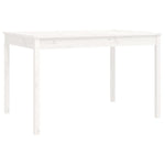 4 Piece Garden Dining Set White Solid Wood Pine 3154696
