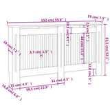 Radiator Cover Anthracite 152x19x81.5 cm MDF 288176