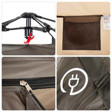 Fishing Tent 4-Person Brown Quick Release 4005327