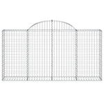 Arched Gabion Baskets 20 pcs 200x30x100/120 cm Galvanised Iron 3146125