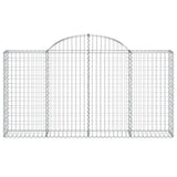 Arched Gabion Baskets 20 pcs 200x30x100/120 cm Galvanised Iron 3146125