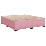 Box Spring Bed with Mattress Pink 200x200 cm Velvet 3291013