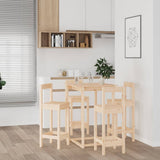 5 Piece Bar Set Solid Wood Pine 3124742