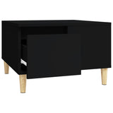 ZNTS Coffee Table Black 55x55x36.5 cm Engineered Wood 821077