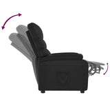 Recliner Chair Black Faux Leather 342686