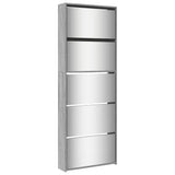 Shoe Cabinet with Mirror 5-Layer Grey Sonoma 63x17x169.5 cm 3228284