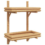 ZNTS Wall Shelf 2-Tier 45x26x60 cm Bamboo 4106587