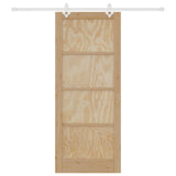 Sliding Door Natural and White 86 x 211 cm Solid Pine Wood 3445538