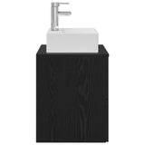 Wall-Mounted Sink Vanity Black Oak 49.5 x 41 x 62.5 cm 890279