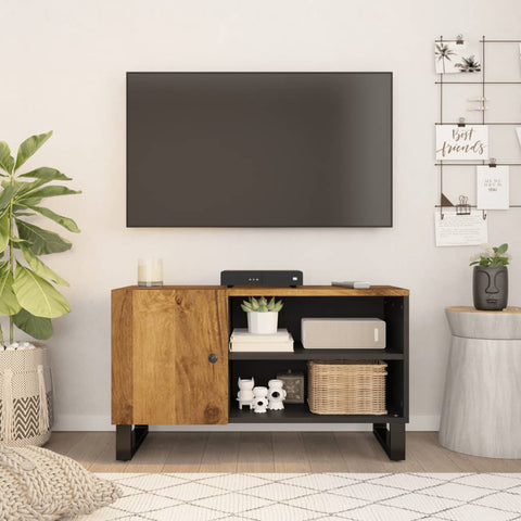TV Cabinet 80x33x46 cm Solid Wood Mango&Engineered Wood 351965