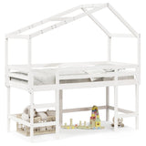 Loft Bed with Ladder and Roof without Mattress White 90x200 cm 3282071