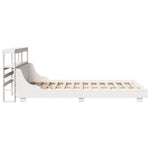 Bed Frame without Mattress White 140x190 cm Solid Wood Pine 3306433