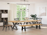 Dining Bench NOAIN 160 x 41 x 45 cm Solid Pine Wood Natural 42020919