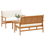 Garden Sofa Set 3 pcs Brown 75 x 45 x 38cm Solid Acacia wood 3325229