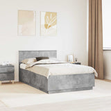 Bed Frame Concrete Grey 120 x 200 cm Engineered Wood 3408190