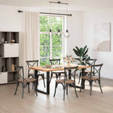 Dining Table Legs U-Shaped 2 pcs Black 90x cm Steel 4013192