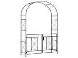Decorative Garden Arch, with Gate - Black T3398P317762