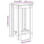 ZNTS Bar Table Old Wood 51x50x103.5 cm Engineered Wood 854407