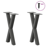 Coffee Table Legs X-Shaped 2 pcs Anthracite 38x cm Steel 4012894