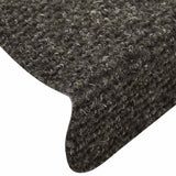 ZNTS Stair Mats Self-adhesive 30 pcs Anthracite 65x21x4 cm 3365663